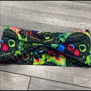 CVG tie dye skull headband
